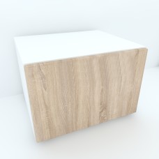 Armonia Comoda alba cu o usa cu sistem push front MDF Sonoma